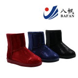 Ladies Fashion Snow Boots with Sequins on Upper Bf1610223