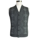 Bn1648 Men's Yak and Wool Blended Luxury V Neck Knitted Waistcoat