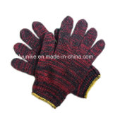Grey-White/Red-White/Red-Black Mixture Color Cotton Gloves