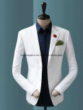 100% Wool High Quality White, Black Wedding Men Suit