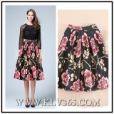Latest Skirt Design Women Ladies Fashion Floral Printed Long Maxi Skirt