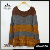 Women Striped Color Knitted Sweater
