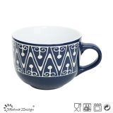 Silk Screen Geometric Pattern Simple Soup Mug