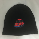 Beautiful Embroidery Logo Knitted Hat with Fleece Lining