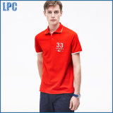 Red Short Sleeve Turtle Neck Cotton Polo Shirt by China Factory