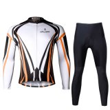 Polyester Cycling Breathable Men's Long Sleeve Jersey with Pocket