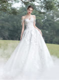 Lace Bridal Ball Gown Embroidery Wedding Dress Gowns W17928