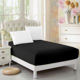 Single Black Fitted Bed Sheets with High Quality Microfiber (DPF10356)