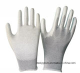 ESD Grey Carbon Conductive Top Fit Gloves