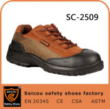 Saicou New Stylish Leather Men Low Cut Safety Work Shoes Sc-2509