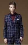 Men's Checked Single-Breasted Suit Latest fashion Slim Suit