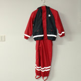 Solid Red and Navy Blue PU Reflective Rain Jacket for Children/Baby Set