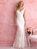Custom Made Cap Sleeve Lace Bridal Wedding Dresses
