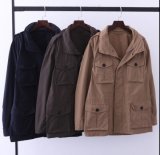 Mens Fashion Jacket with Hood Patch Pocket Casual Outcoat Jumper Wind-Proof Jacket