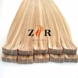 Light Color Natural Drawn Mongolian Hair Tape in Hair Extension