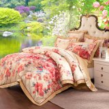 Luxury European Classic Style Linen Cotton Fabric Bedding Set