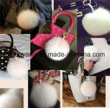 Fashion Real Fox Fur Pompons for Woman Bag