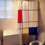European Style 100% Polyester Shower Curtain for Bathroom