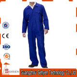 100% Cotton Blue Men's Short Sleeve Coverall for Worker