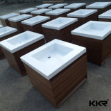 Modern Solid Surface Resin Stone Washbasin Bathroom Vanity