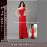 Red One Shoulder Evening Dress Party Wedding Dresses (TBLS752)