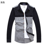2015 Contrast Color Embroidering Sweater for Men