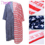 American Flag Print Kimono Cover up Beachwear for Women L384950