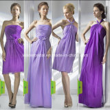 Purple Bridesmaid Dress Chiffon Evening Gowns Empire A Line Party Prom Dresses AA17