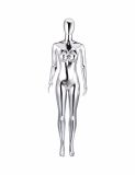 Cheap High Quality Chrome Silver Female Mannequin with Egg Face