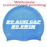 Customized Printing Logo Silicone Swimming Cap with Lowest Price