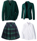 OEM Blazer/Skirt/Cardigan/Shirt Custom Dark Green School Uniforms