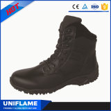 Middle Cut Black Cloth and Leather Upper Riding Safety Boots