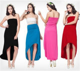 2015 Sexy Fashion Women Front Short Back Long Dress (50045-1)