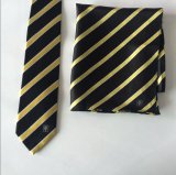 Stripe Design Corporate Silk Neckties with Scarves