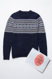 Wholesale Long Sleeve Patterned Knitting Men Sweater