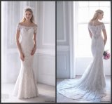 Short Sleeves Bridal Gowns off Shoulder Lace Wedding Dress S201754