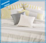 Yellow Gray Stripe Printed Polyester Duvet Cover Bedding Set
