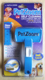 Hot Petzoom Self Cleaning Grooming Brush with Bonus Pet Trimmer