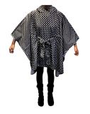 OEM Lady Fashion Transparent EVA Foldable Raincoat