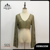 Women Fashion V-Neck Crop Slim Fit Sweater