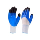 13 Gauge Polyester Liner 3/4 Nitrile Coating Gloves with Double Dipping Finger
