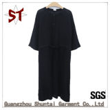 Customized Women Casual Round Neck Skirt with Belt