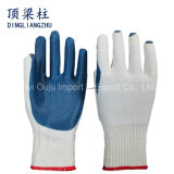 Cotton Laminated Latex Coated Safety Gloves for Construction Workers