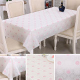 2017 Top Sales Printing PEVA Tablecloth with Flower Designs
