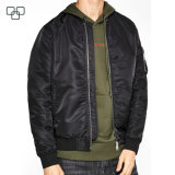 (Trade Assurance) Custom Bomber Jacket Waterproof Black Jacket Men Winter Wholesale
