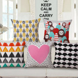 Eco-Friendly Cotton Linen Printed Cushion Cover Without Stuffing (35C0144)
