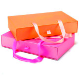 High End Printing Lingerie Apparel Packaging Box with Ribbon Close