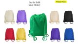 Mix Color Drawstring Bags, Small Size Junior Cinch Packs, Non-Woven Backpack