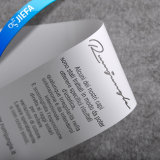 Custom Care Instruction Polyester Satin Printing Label for Clothing