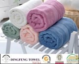 Hot Selling 2016 Solid Color Satin Boarder Series Plain Weaving 100% Bamboo Towel Set Df-N129